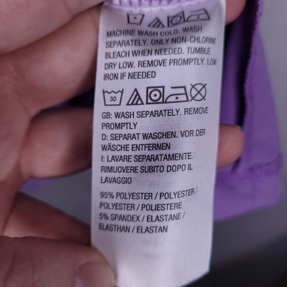 Susan Graver Top XL Purple Square Neck Liquid Knit - Picture 11 of 12